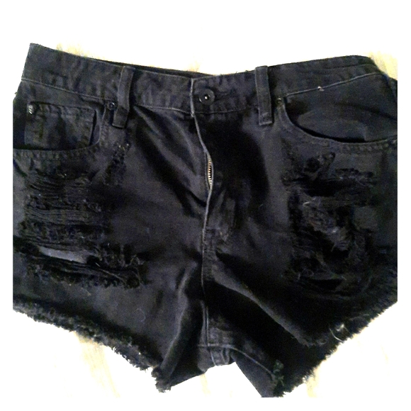 High rise distressed shorts - Picture 1 of 1